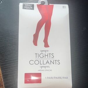 Red Opaque Tights